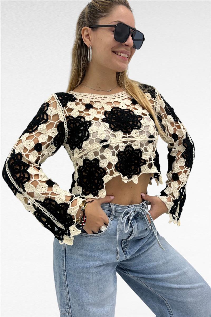 maglia corta in crochet